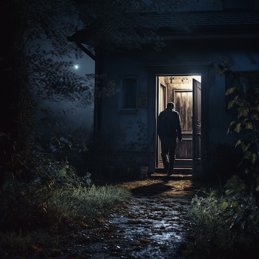 Man entering the backdoor